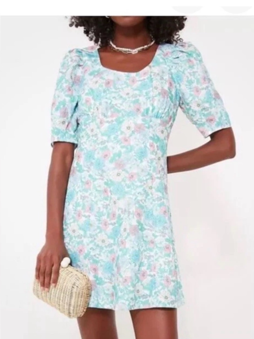 Tuckernuck Hyacinth House Womens Sallie Dress Puff Sleeve Floral Romantic xxs